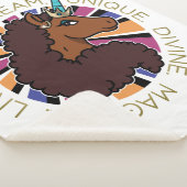 Afro Eenhoorn Living the Dream Design Sherpa Deken (3/4)