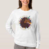 Afro Eenhoorn Living the Dream Design T-shirt (Voorkant)