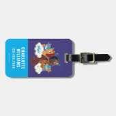 Afro Eenhoorn "Made of Magic" Trio Design Bagagelabel (Voorkant horizontaal)