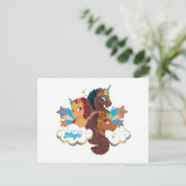 Afro Eenhoorn "Made of Magic" Trio Design Briefkaart (Staand voorkant)