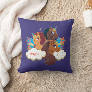 Afro Eenhoorn "Made of Magic" Trio Design Kussen