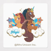 Afro Eenhoorn "Made of Magic" Trio Design Labels (Design 1)
