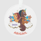 Afro Eenhoorn "Made of Magic" Trio Design Ornament (voorkant)