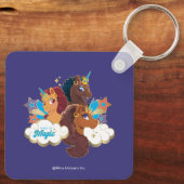 Afro Eenhoorn "Made of Magic" Trio Design Sleutelhanger (Achterkant)