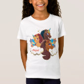 Afro Eenhoorn "Made of Magic" Trio Design T-shirt (Voorkant)