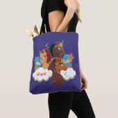 Afro Eenhoorn "Made of Magic" Trio Design Tote Bag (Dichtbij)