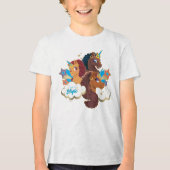 Afro Eenhoorn "Made of Magic" Trio Design Tri-Blend Shirt (Voorkant)