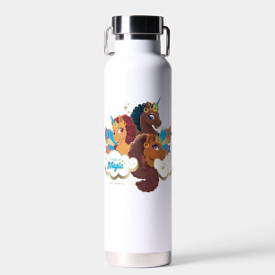Afro Eenhoorn "Made of Magic" Trio Design Waterfles