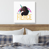 afro-eenhoorn | Magisch - altijd fel Canvas Afdruk (Insitu (Slaapkamer))