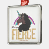 afro-eenhoorn | Magisch - altijd fel Metalen Ornament (Links)