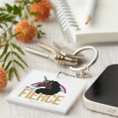 afro-eenhoorn | Magisch - altijd fel Sleutelhanger (Voorkant Rechts)