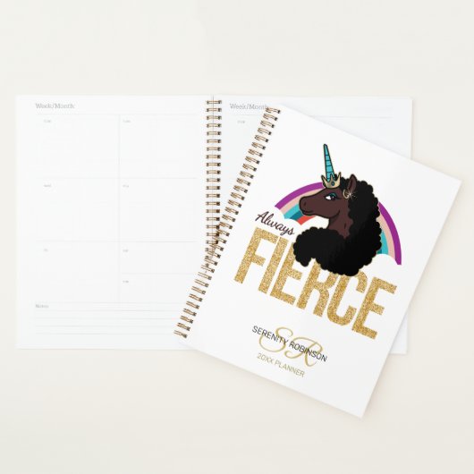 Afro Eenhoorn | Magisch - Altijd Fier Planner (Display)