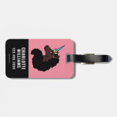 afro-eenhoorn | magisch bagagelabel (Achterkant horizontaal)