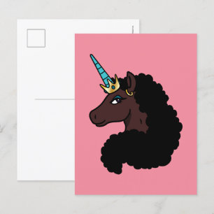 afro-eenhoorn   magisch briefkaart