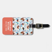 Afro Eenhoorn Magisch Empowering Patroon Bagagelabel (Voorkant horizontaal)