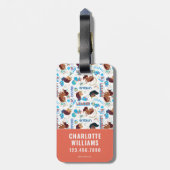 Afro Eenhoorn Magisch Empowering Patroon Bagagelabel (Achterkant verticaal)