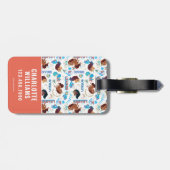 Afro Eenhoorn Magisch Empowering Patroon Bagagelabel (Achterkant horizontaal)