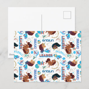 Afro Eenhoorn Magisch Empowering Patroon Briefkaart