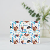 Afro Eenhoorn Magisch Empowering Patroon Briefkaart (Staand voorkant)