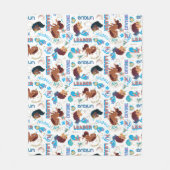 Afro Eenhoorn Magisch Empowering Patroon Fleece Deken (Voorkant)