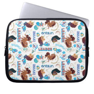 Afro Eenhoorn Magisch Empowering Patroon Laptop Sleeve