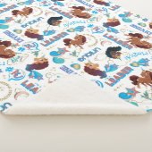 Afro Eenhoorn Magisch Empowering Patroon Sherpa Deken (3/4)