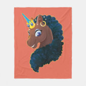 afro-eenhoorn | magisch fleece deken (Voorkant)