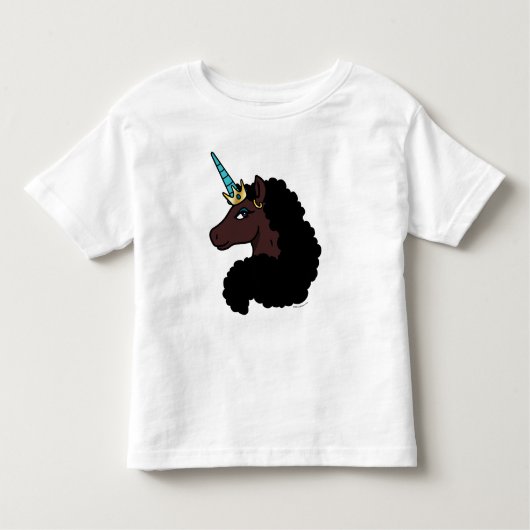 Afro Eenhoorn | Magisch Kinder Shirts (Voorkant)