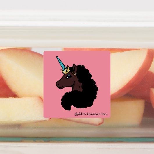 afro-eenhoorn | magisch labels (Aangebracht)