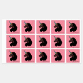 afro-eenhoorn | magisch labels (Vel)