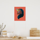 afro-eenhoorn | magisch poster (Keuken)