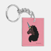 afro-eenhoorn | magisch sleutelhanger (Voorkant Links)