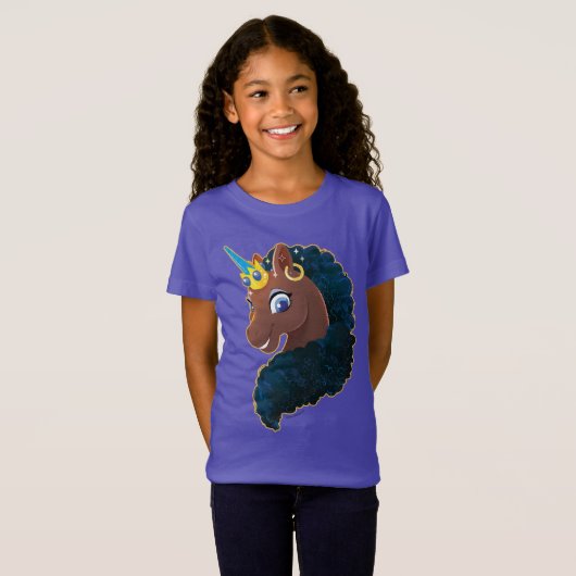 afro-eenhoorn | magisch t-shirt (Voorkant volledig)