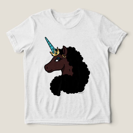 afro-eenhoorn | magisch Tri-Blend shirt (Design voorkant)