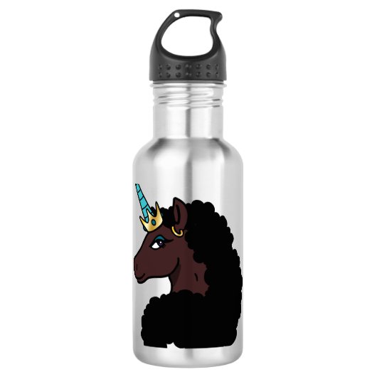 afro-eenhoorn | magisch waterfles (Voorkant)
