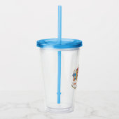 afro-eenhoorn | Magische meisjes verjaardag Acryl Drinkbeker (Rechts)