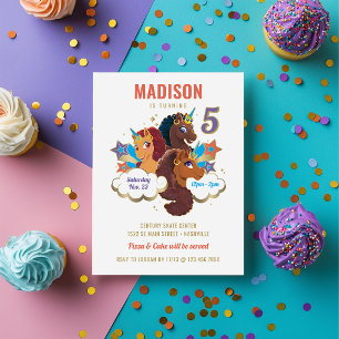 afro-eenhoorn   Magische meisjes verjaardag Kaart