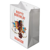 afro-eenhoorn | Magische meisjes verjaardag Medium Cadeauzakje (Achterkant Gekanteld)