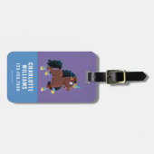 afro-eenhoorn | magische steiger bagagelabel (Voorkant horizontaal)