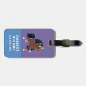 afro-eenhoorn | magische steiger bagagelabel (Achterkant horizontaal)