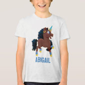 afro-eenhoorn | magische steiger Tri-Blend shirt (Voorkant)