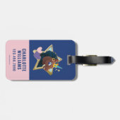 Afro Eenhoorn magische ster Bagagelabel (Achterkant horizontaal)