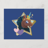 Afro Eenhoorn magische ster Briefkaart (Voorkant)