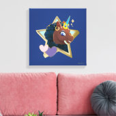 Afro Eenhoorn magische ster Canvas Afdruk (Insitu (Woonkamer))