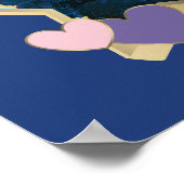 Afro Eenhoorn magische ster Poster (Hoek)