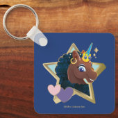 Afro Eenhoorn magische ster Sleutelhanger (Voorkant)
