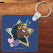 Afro Eenhoorn magische ster Sleutelhanger (Achterkant)