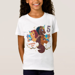 afro-eenhoorn   Magische verjaardag meisje T-shirt
