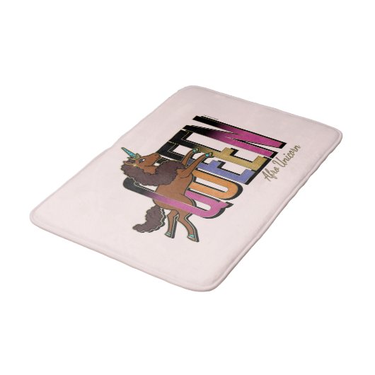 Afro Eenhoorn Queen Design Badmat (Gekanteld)