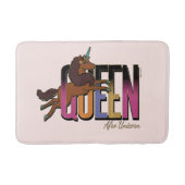 Afro Eenhoorn Queen Design Badmat (Voorkant)
